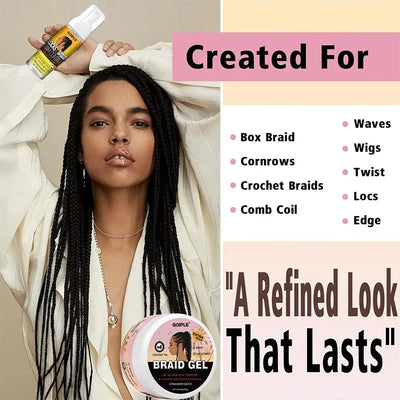 Goiple Braid Care Mousse and Hair Rosemary Oil for Locks Twist Dreadlock Loc Retwist Wax Conditioning Foam Pure Neat Braid Gel