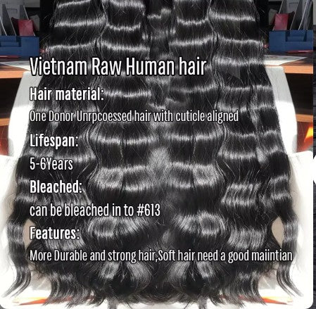 Cambodian/Vietnamese Raw Natural Wavy Hair Extensions 100% Virgin Cuticle Aligned Human Hair Bundles for Gorgeous Style