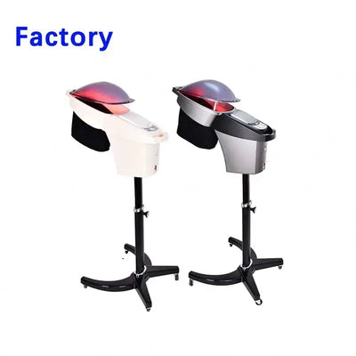 Hair Steamer Salon Micro Mister Hair Scalp Treatment Dye Perm Barber Shop Red Blue Light for Black Hair Natural with Wheels