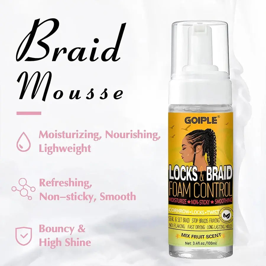 Goiple Braid Care Mousse and Hair Rosemary Oil for Locks Twist Dreadlock Loc Retwist Wax Conditioning Foam Pure Neat Braid Gel