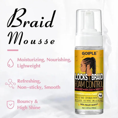 Goiple Braid Care Mousse and Hair Rosemary Oil for Locks Twist Dreadlock Loc Retwist Wax Conditioning Foam Pure Neat Braid Gel