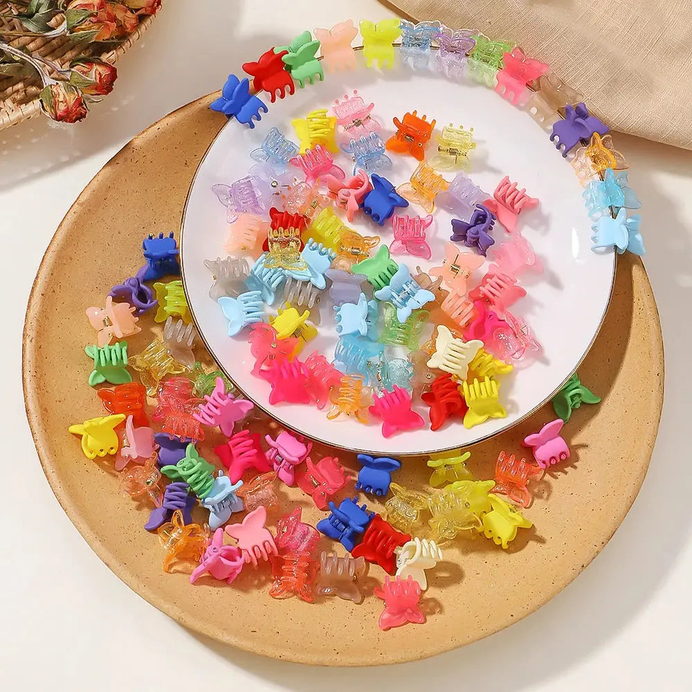 10/20/30Pcs New Colorful Butterfly Mini Hair Clip Accessories