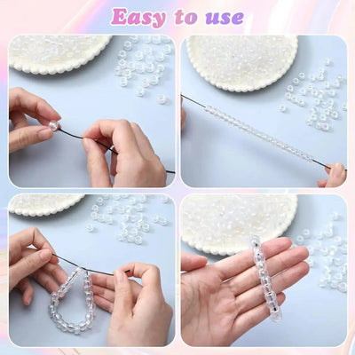 100Pieces 6*9mm AB Colors Acrylic Pony Beads for DIY Craft