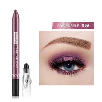 12 Colors Pearlescent Eyeshadow Pen Long Lasting Waterproof - Celebrity Hair & Beauty