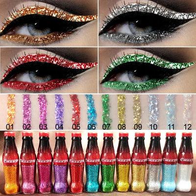 Glitter Liquid Eyeliner Waterproof Long Lasting Diamond Durable Shiny Sequins Eye Pencil