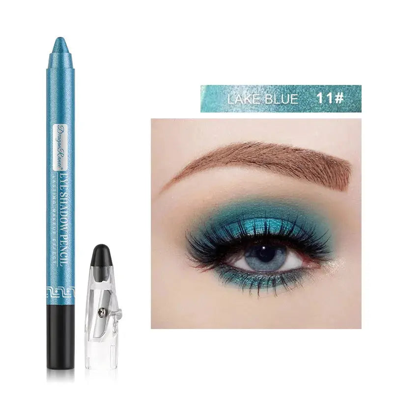 12 Colors Pearlescent Eyeshadow Pen Long Lasting Waterproof - Celebrity Hair & Beauty