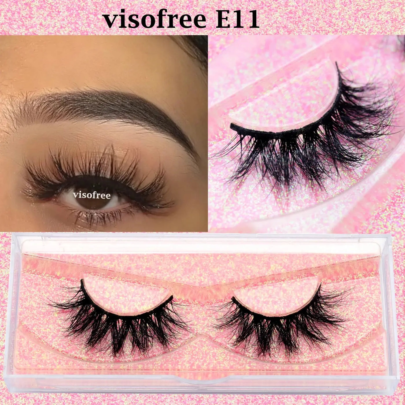 Premium VisoFree Handmade Mink Eyelashes M58 E11