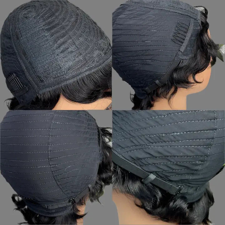 Finger Wave Wig - Short Pixie Cut Human Hair Wigs.