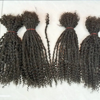 100% Handmade Afro Kinky Curly Human Hair Dreadlock Extensions