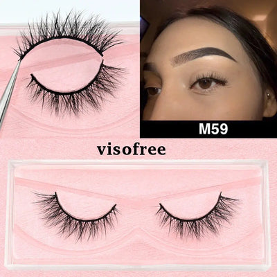 Premium VisoFree Handmade Mink Eyelashes M58 M59