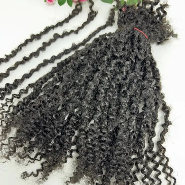 100% Handmade Afro Kinky Curly Human Hair Dreadlock Extensions