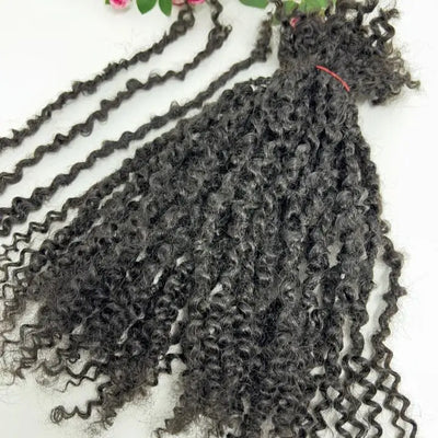 100% Handmade Afro Kinky Curly Human Hair Dreadlock Extensions