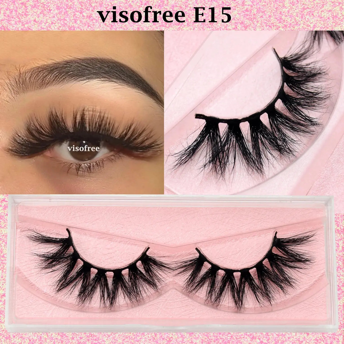 Premium VisoFree Handmade Mink Eyelashes M58 E15