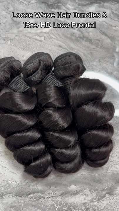 Top Quality 100% Human Hair No Chemical No Tangle Processed Double Weft Loose Wave Hair Bundle 12-40 Inches