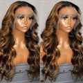 Peruvian Loose Curly Full Transparent Lace Wig Remy Hair Highlight 250% Density.