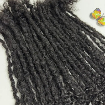 100% Handmade Afro Kinky Curly Human Hair Dreadlock Extensions
