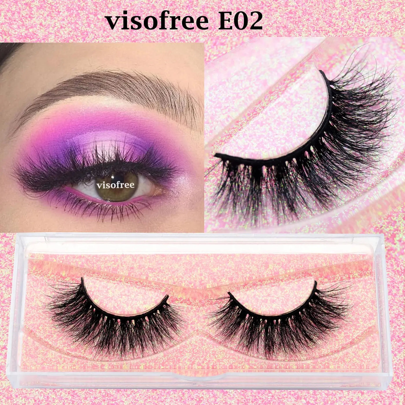 Premium VisoFree Handmade Mink Eyelashes M58 E02