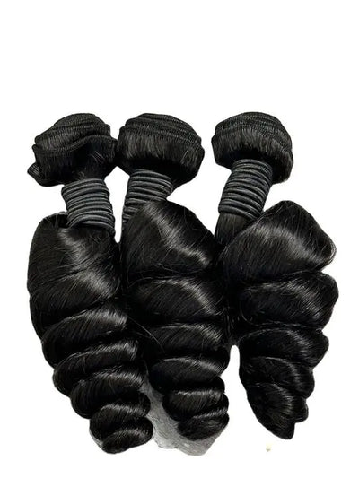 Top Quality 100% Human Hair No Chemical No Tangle Processed Double Weft Loose Wave Hair Bundle 12-40 Inches natural color