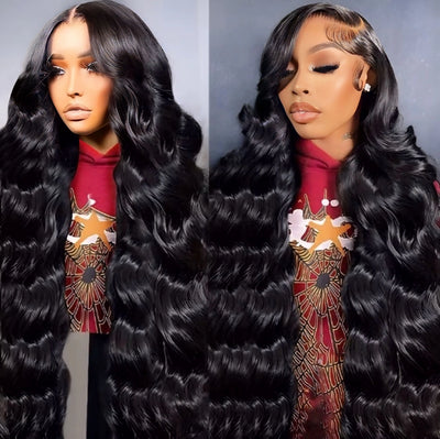 210% Density Body Wave Curly Human Hair Hd Lace Wigs 30" Body wave