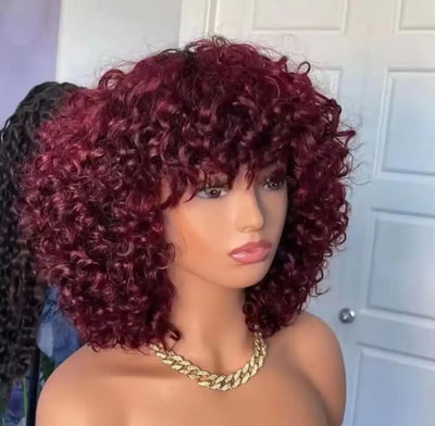 200/250% Density Human Hair Lace Front Wig Deep Curl Style Celebrity Hair & Beauty