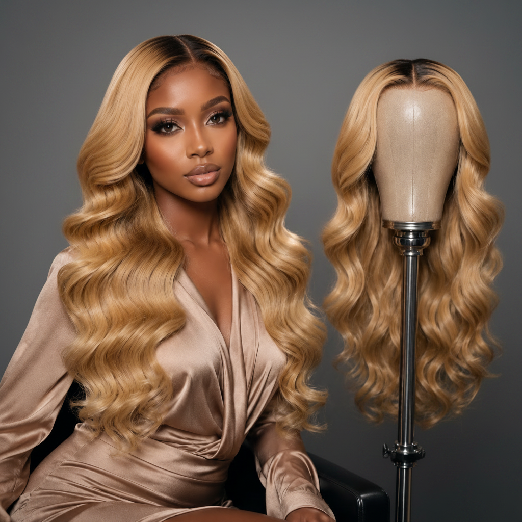 Body Wave 210% Density 13X6 HD Frontal Lace 613 Blonde