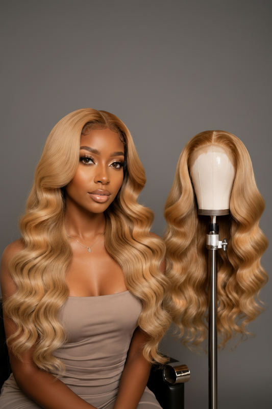 Body Wave 210% Density 13X6 HD Frontal Lace 613 Blonde