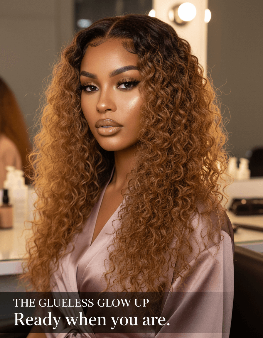 Water Wave Lace Front Wig Brazilian Ombre Honey Blonde 30 Inch Human Hair.