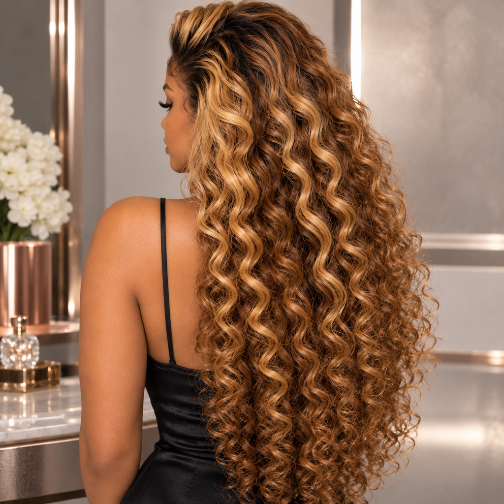 13X4 Density 250% HD Lace 613 Ombre Human Hair Wig