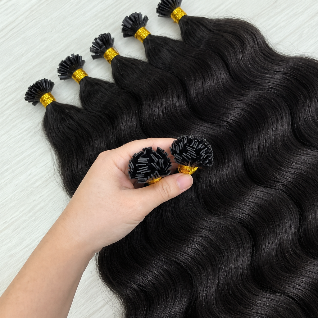 Natural Wave K Tip Hair Bundles Keratin Tipped Ends