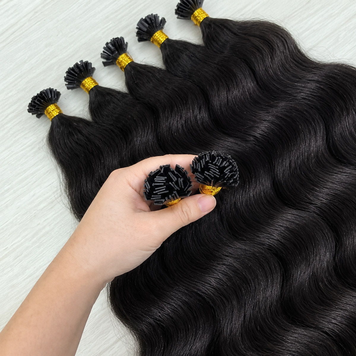 Natural Wave K Tip Hair Bundles Keratin Tipped Ends