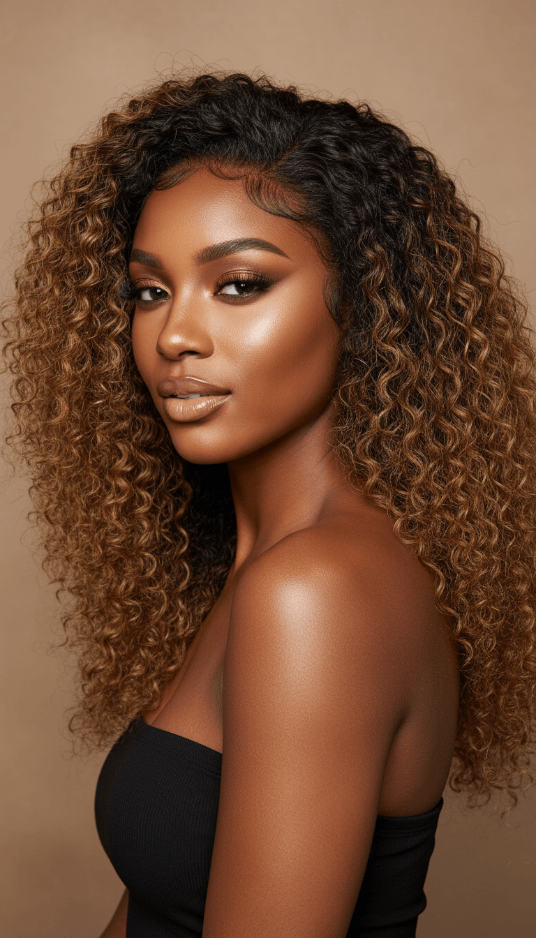 Water Wave Lace Front Wig Brazilian Ombre Honey Blonde 30 Inch Human Hair.