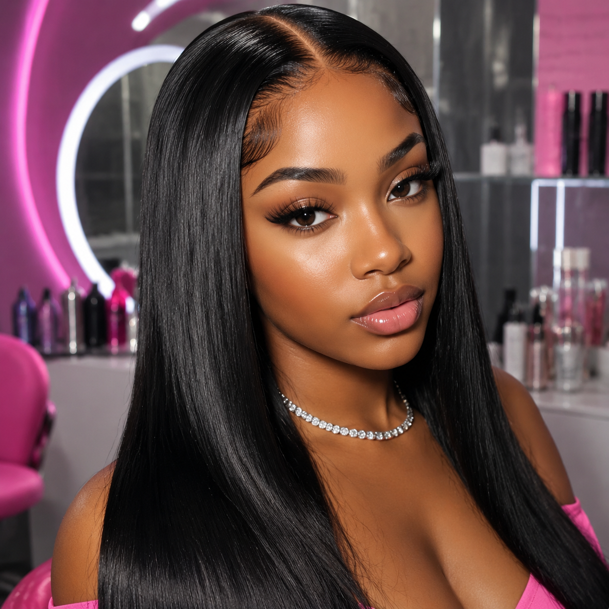 Raw Vietnamese Hair Straight Lace Front Wigs Human Hair, 13X4 Lace Wig- Pre-cut Glueless
