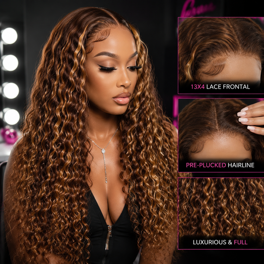 Ombre Highlight Wig Lace Front HD Colored Wig