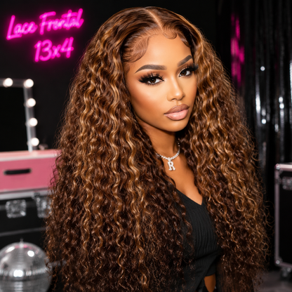 Ombre Highlight Wig Lace Front HD Colored Wig