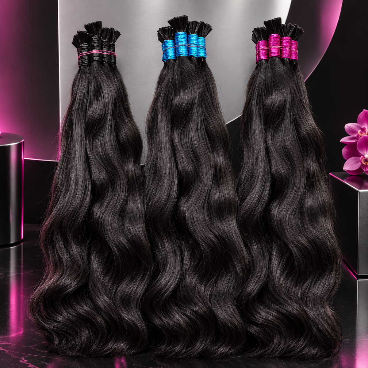Natural Wave K Tip Hair Bundles Keratin Tipped Ends