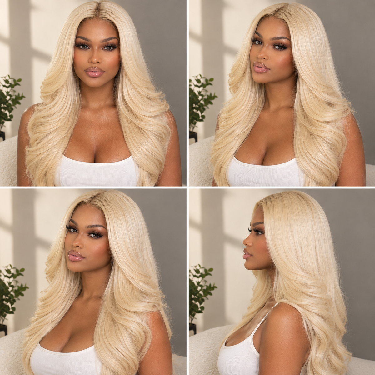 613 Straight Blonde Human Hair Lace Wig