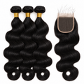 Body Wave Bundles 22 22 22 inch Full Cuticle intact, 12A Grade Human Hair Bundles with 20" 5x5 closure