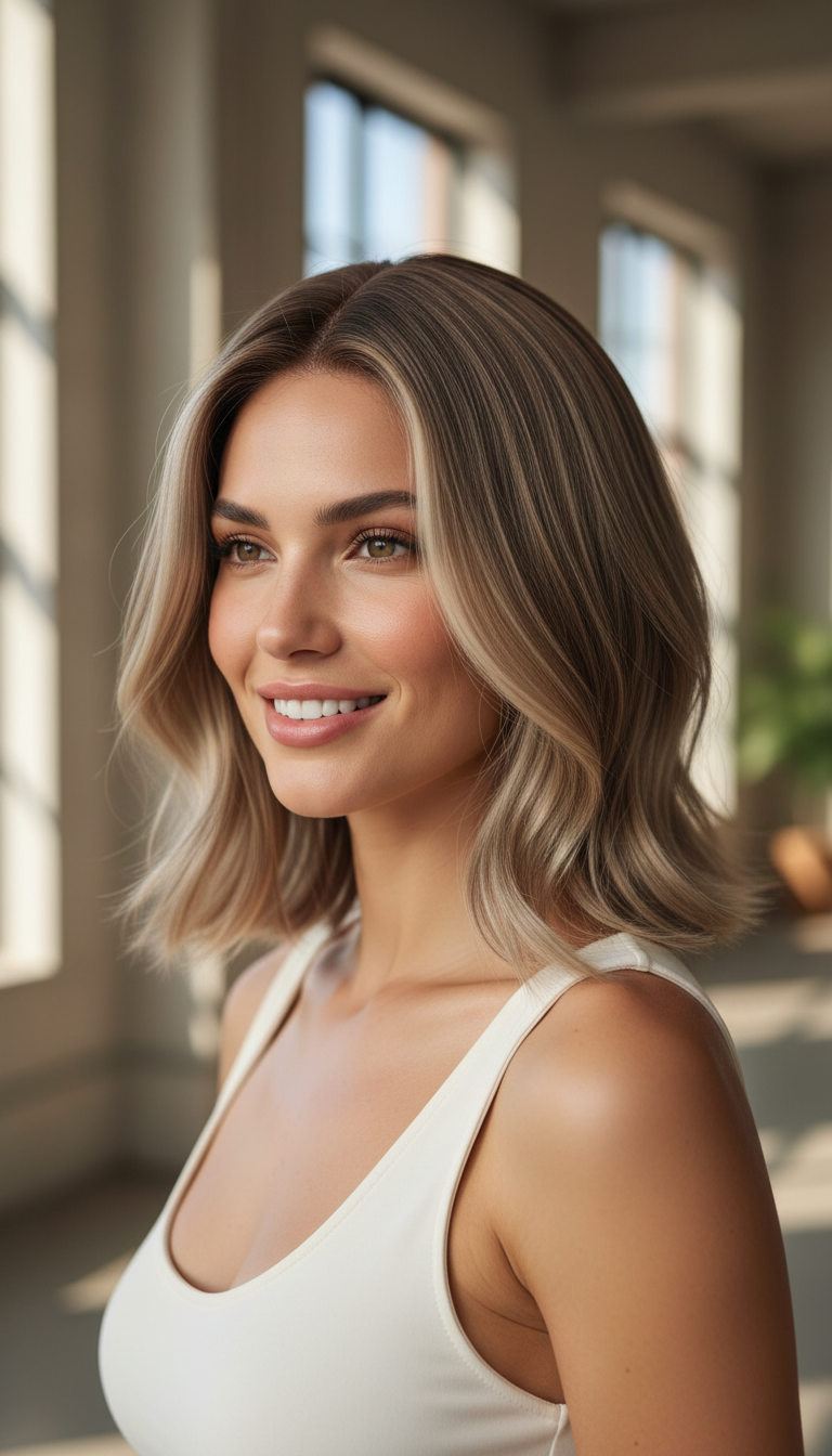 Short Bob 10 inch Highlight Ash Blonde Glueless Lace Front Wig 180 Density.