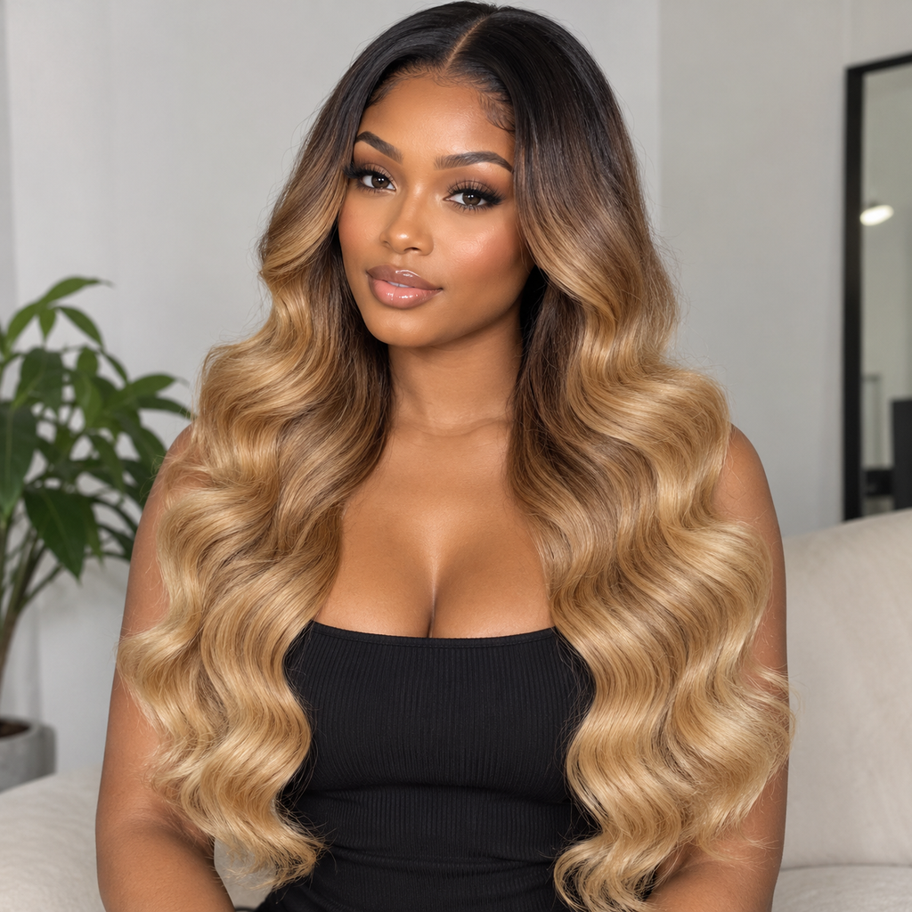 Ombre Bundles Human Hair, 16A Raw Indian Hair Bundles Body Wave (Copy)