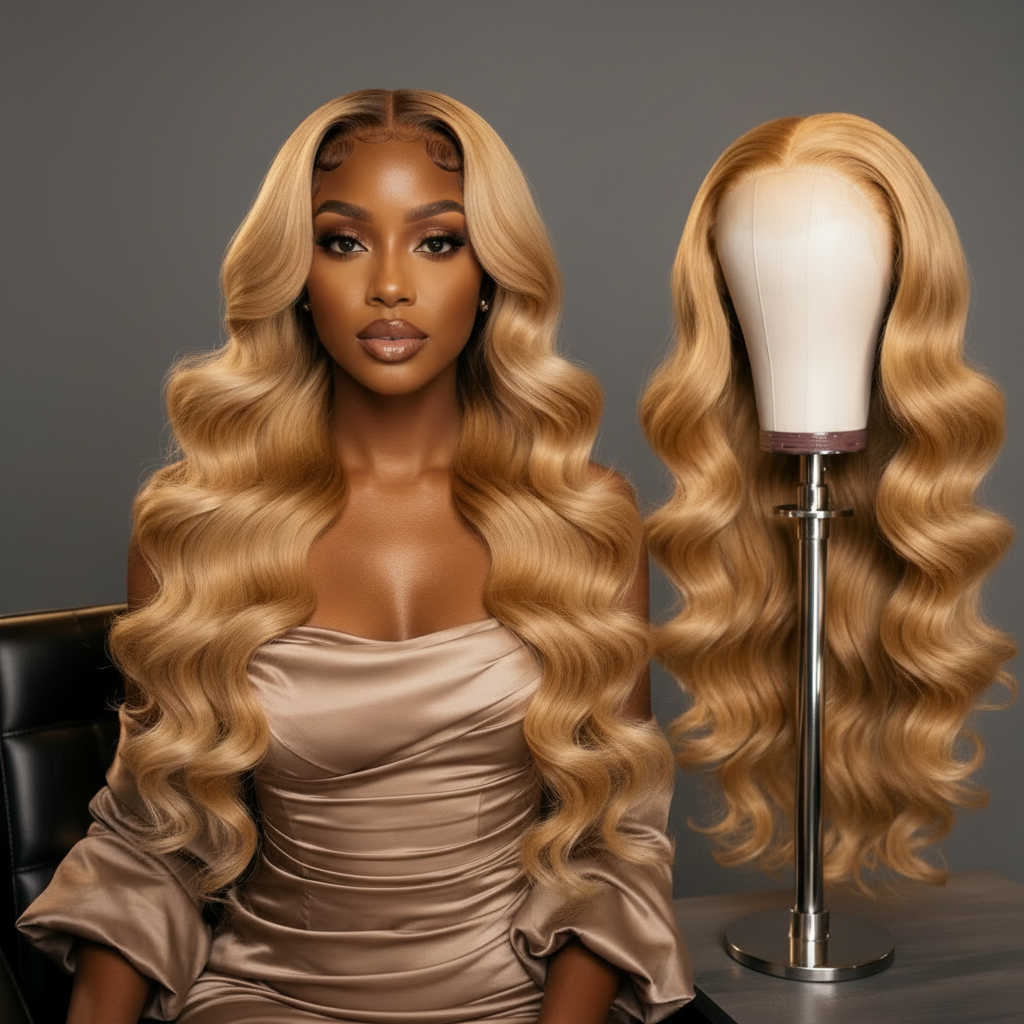 Body Wave 210% Density 13X6 HD Frontal Lace 613 Blonde