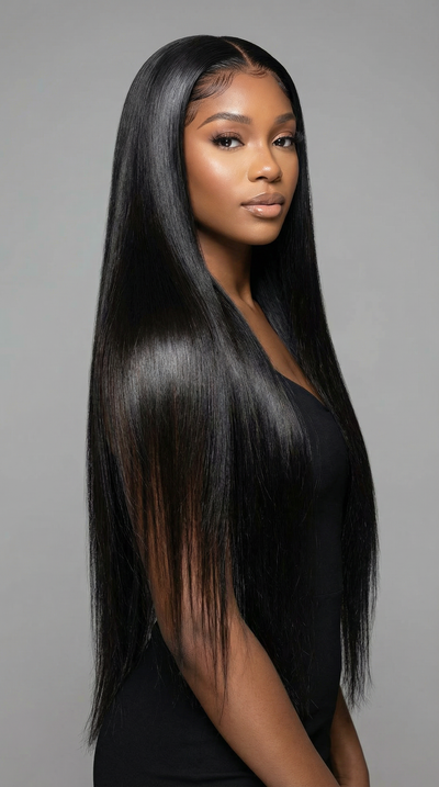 Brazilian Human Hair Straight Transparent Frontal Wigs
