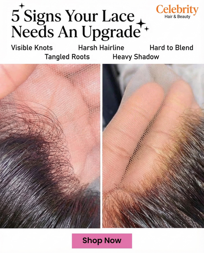 Straight HD Lace Closure Remy Human Hair 12A Free Part With Bangs And Baby Hair (Copy) - Celebrity Hair & Beauty