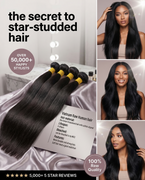 Raw Vietnam Hair Bundles Straight 10-30'' premium virgin straight bundles, 100% raw quality, shown on models.