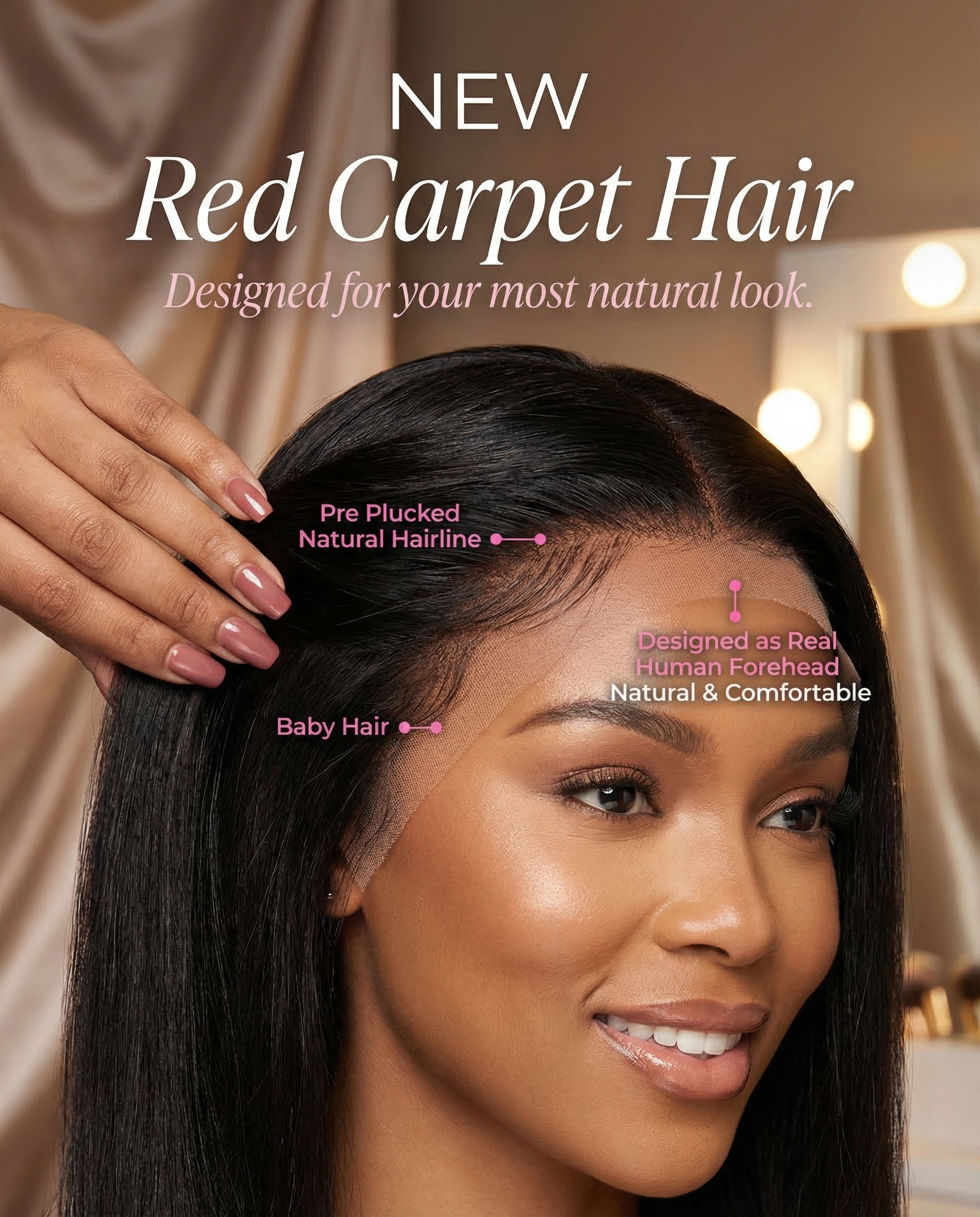 Body Wave HD Lace Free Parted Closure, 12A Remy Human Hair, natural hairline with baby hairs