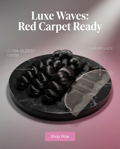 Loose Wave Brazilian 100% Virgin Hair Bundles, 12-40'', ultra-glossy finish, 13x4 HD lace closure