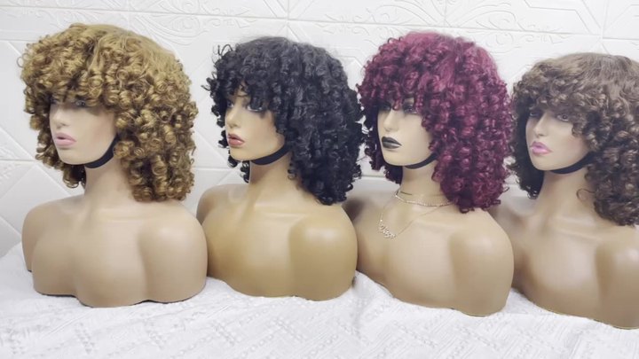 200/250% Density Human Hair Lace Front Wig Deep Curl Style