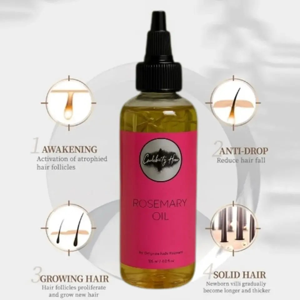 Celerity Hair & Beauty Natural Organic Care Hair Growth Serum Scalp Treatment Rosemary Oil - Celebrity Hair & Beauty