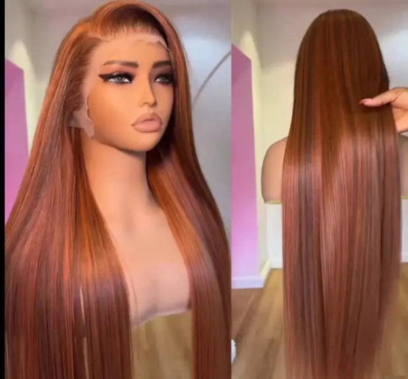 P4/350 Highlight Bone Straight HD Lace Frontal Wig Glueless