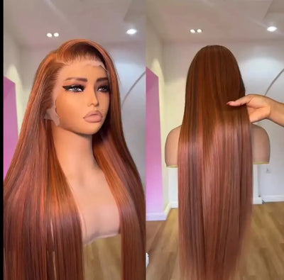 P4/350 Highlight Bone Straight HD Lace Frontal Wig Glueless