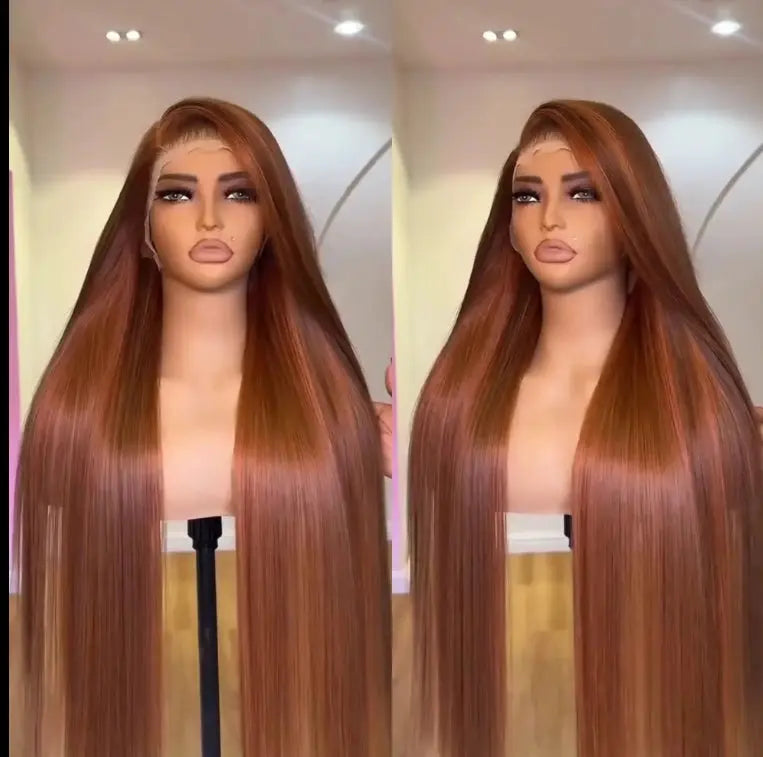 P4/350 Highlight Bone Straight HD Lace Frontal Wig Glueless
